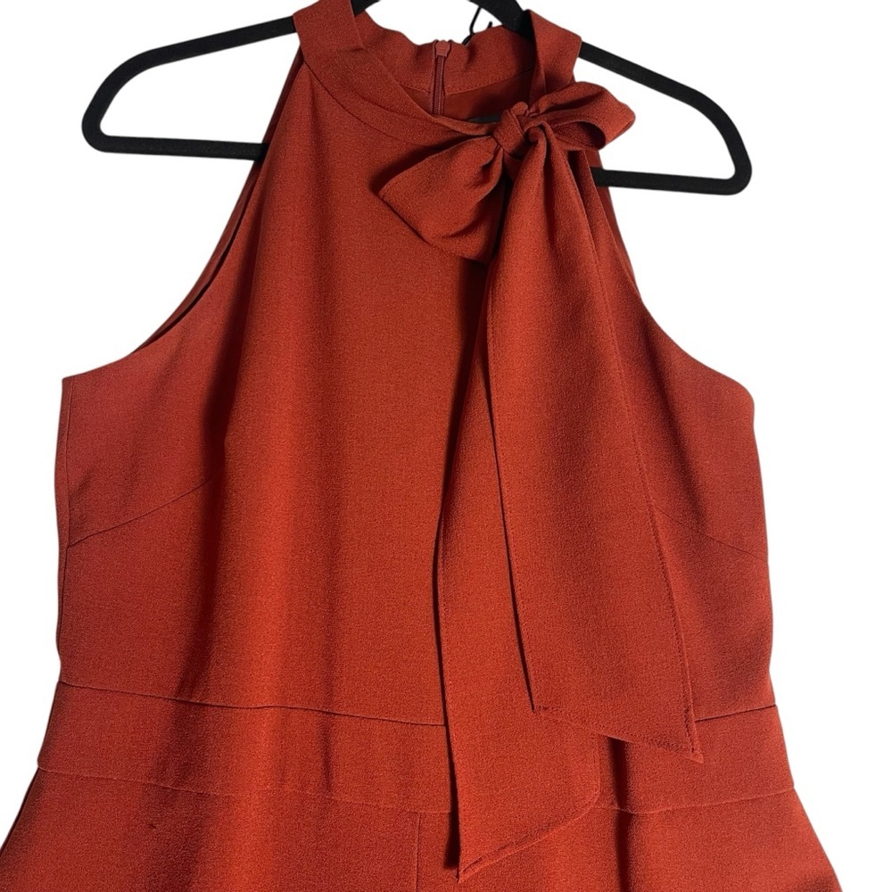 Vince Camuto Elegant Rust Halter‎ Jumpsuit. Size 14 *F0100 - Picture 3 of 4